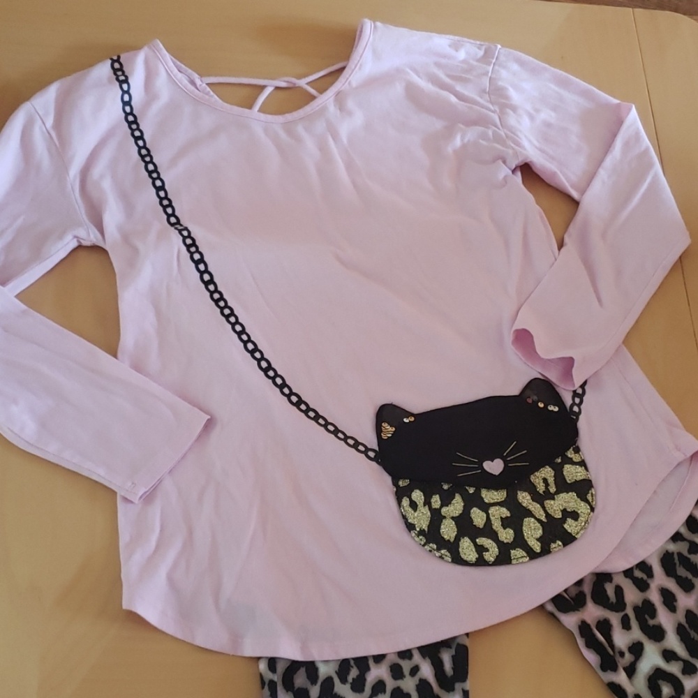 Cheetah print Leggings and matching Top Justice